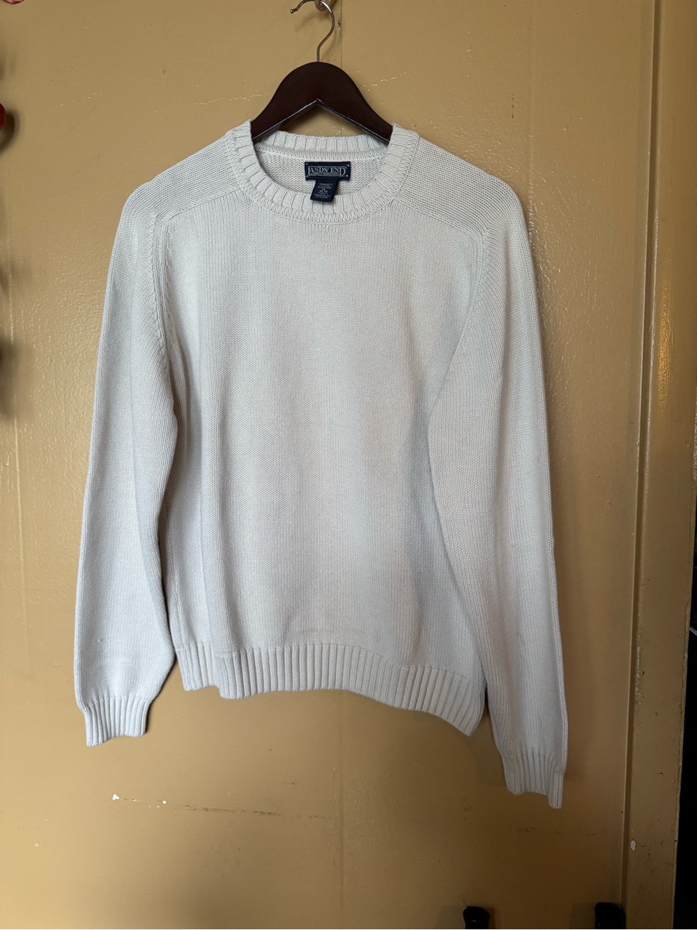 Lands' End  Women Crewneck Sweater - Cream